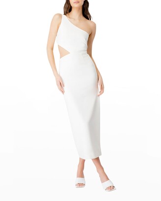 Bardot Jenna One-Shoulder Cutout Slit Dress