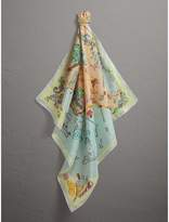 Thumbnail for your product : Burberry Seaside Print Silk Habotai Square Scarf