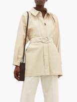 Thumbnail for your product : Dodo Bar Or Berry Spread-collar Leather Jacket - Womens - Ivory