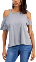 Thumbnail for your product : LnA Cold-Shoulder Cotton Top