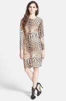Thumbnail for your product : Clove Leopard Print Woven Shift Dress (Regular & Petite)