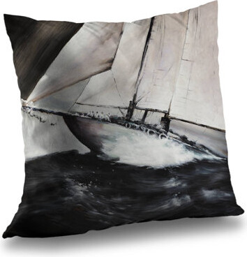 Begin Edition International Inc. Boat in a Violent Storm - Coastal Beige Throw Pillow Insert