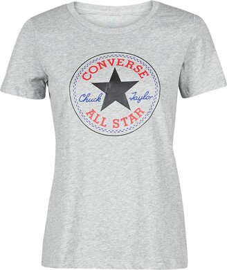 Converse Chuck Patch Nova Tee 10017759-A16-080 Women's Short-Sleeved  T-Shirt Grey - ShopStyle