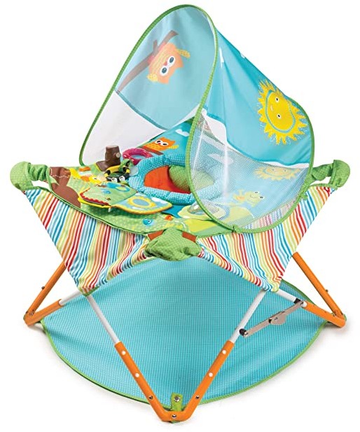 Summer Pop ‘n Jump Portable Activity Center – Lightweight Baby Jumper with Toys for On-The-Go and at Home, Compact Fold for Storage and Travel