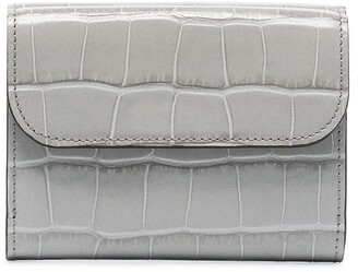 Chloé C crocodile-effect leather wallet