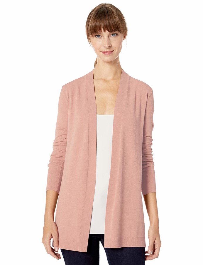 blush color cardigan