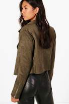 Thumbnail for your product : boohoo Premium Faux Suede Biker Jacket