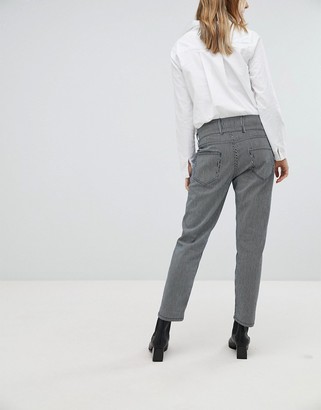 Isabella Oliver Stretch Straight Leg Pants In Stripe