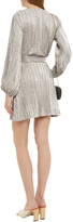 Thumbnail for your product : Melissa Odabash Banks Belted Metallic Striped Jersey Mini Dress