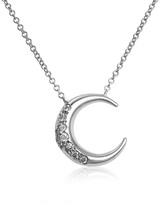 Thumbnail for your product : Hargreaves Stockholm To The Moon & Back 18Ct Gold & Diamond Pave Moon Pendant