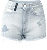 Thumbnail for your product : Marcelo Burlon County of Milan distressed denim shorts