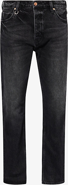Neuw Mens Vintage Black Ray Straight-Leg Denim Jeans 32/32