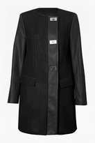 Thumbnail for your product : French Connection Carrie Contrast Sleeve Coat