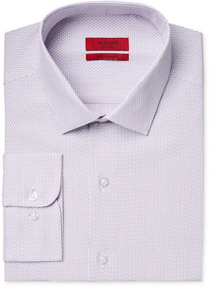Alfani Men's Fitted Performance Purple Dobby Striped Dress Shirt, Only at Macy's