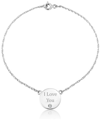 Precious Moments Sterling silver 'I Love You' bracelet