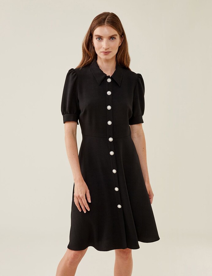 Finery London Short Sleeve Button Through Shirt Dress - ShopStyle