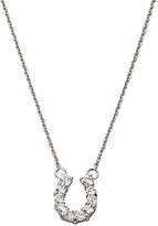 Thumbnail for your product : Roberto Coin Tiny Treasures Diamond & 18K White Gold Mini Horseshoe Pendant Necklace