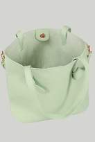 Thumbnail for your product : Yours Clothing Yoursclothing Womens Mint Leather Look Shopper Bag With Knot Trim