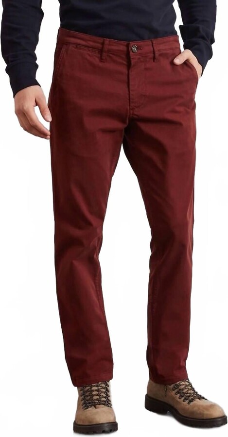Eden Park Bordeaux Chinos Stretch Cotton Jeans In Mam13