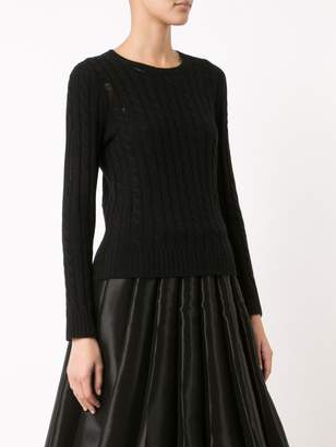 Marc Jacobs cashmere holey cable knit top