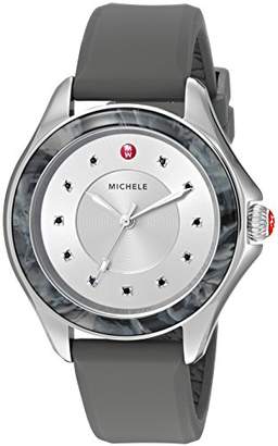Michele Women's 'Cape' Quartz Stainless Steel and Silicone Casual Watch