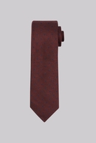 Thumbnail for your product : Moss Bros Wine and Navy Spot Silk & Wool Blend Tie