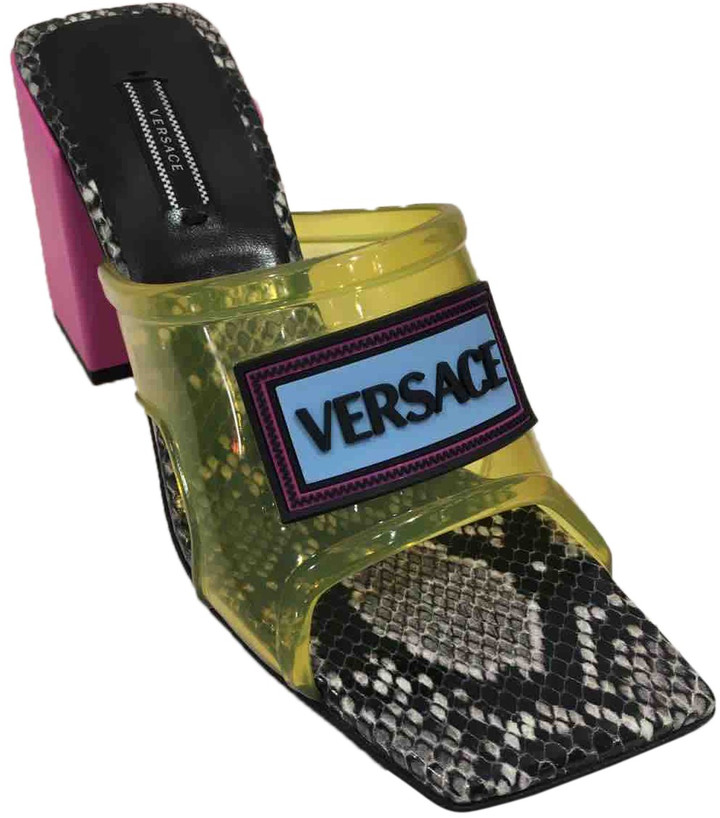 versace plastic heels