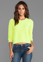 Thumbnail for your product : Autumn Cashmere Shaker Stitch Crop Crew