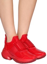 Thumbnail for your product : Roger Vivier 75mm Viv Run Patent Fabric Sneakers
