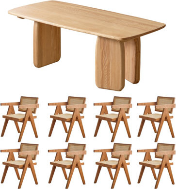 A Bestiary Living Solid Ash Wood Large Tabletop Dining Table