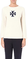 Thumbnail for your product : Tory Burch Janelle logo-detail wool jumper
