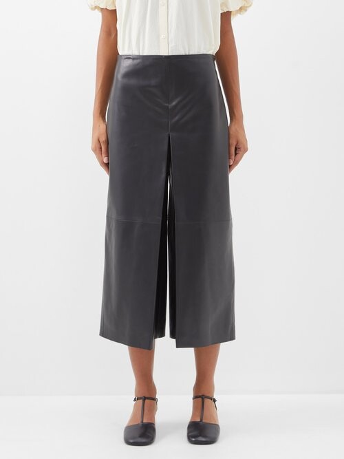 Ashlyn Emerson Cropped Leather Trousers ShopStyle
