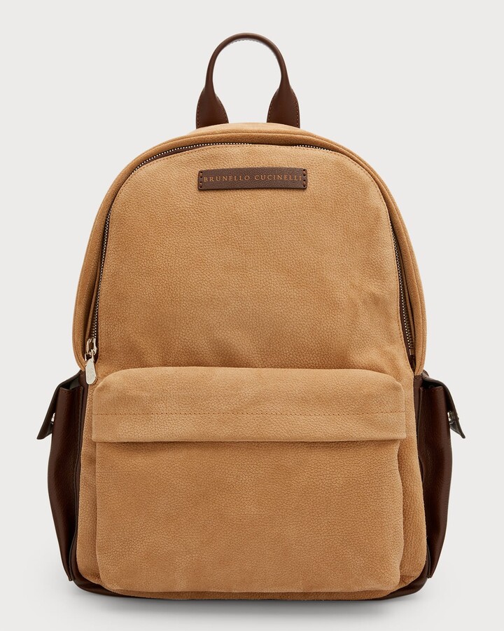 Men's Backpack in Suede Leather | Boggi Milano