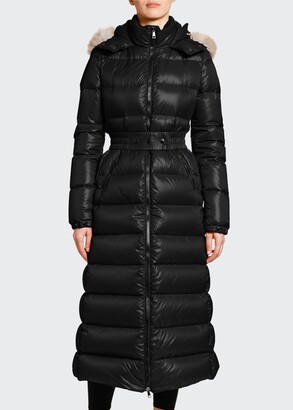 black knee length puffer jacket