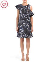 Thumbnail for your product : Frilled Neckline Jacquard Shift Dress