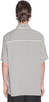 Thumbnail for your product : AMI Paris Striped Viscose Short Sleeves Shirt
