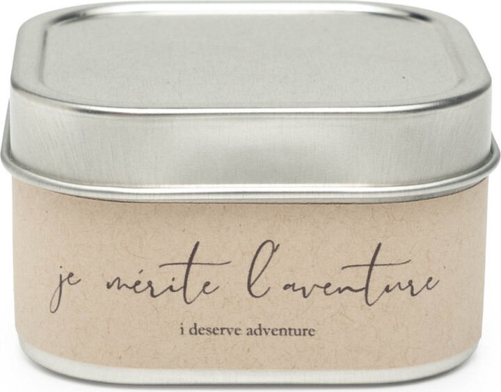 Je Mérite (I Deserve) White I Deserve Adventure - Basil & Rose Wax Melt