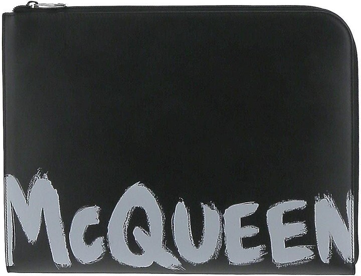 Alexander McQueen Graffiti Print Pouch