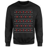 Thumbnail for your product : Marvel Deadpool Christmas Faces Black Christmas Sweatshirt