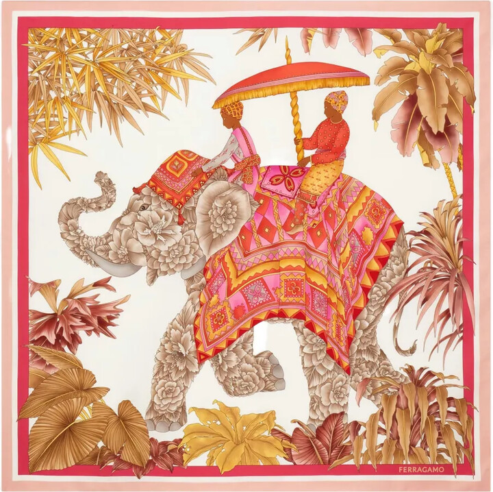 Ferragamo India-print square scarf
