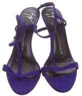 Thumbnail for your product : Giuseppe Zanotti Suede Ankle-Strap Sandals