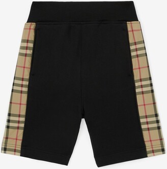 Burberry Childrens Vintage Check Panel Cotton Shorts Size: 6Y
