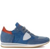 Thumbnail for your product : Philippe Model Sneakers Tropez In Tessuto E Camoscio Blu Avio