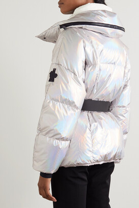 MONCLER GRENOBLE Ollignan Hooded Belted Quilted Iridescent