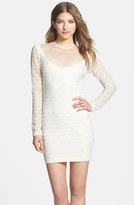 Thumbnail for your product : Dress the Population 'Jessica' Textured Metallic Body-Con Dress