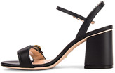 Thumbnail for your product : Gucci Leather Mid Heel Sandals in Black | FWRD