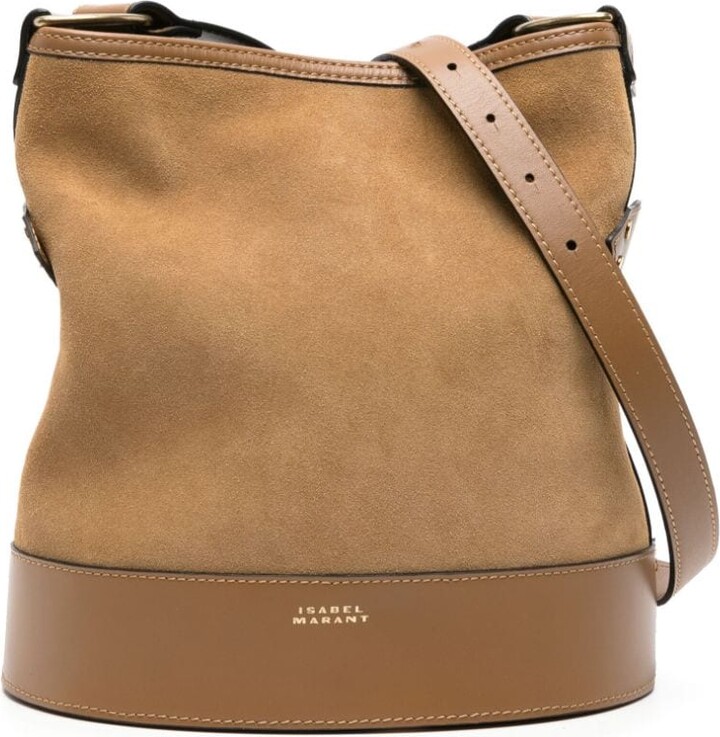 Isabel Marant Samara Suede Leather Shoulder Bag in Brown