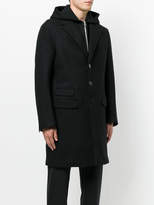 Thumbnail for your product : Neil Barrett hooded single breasted coat