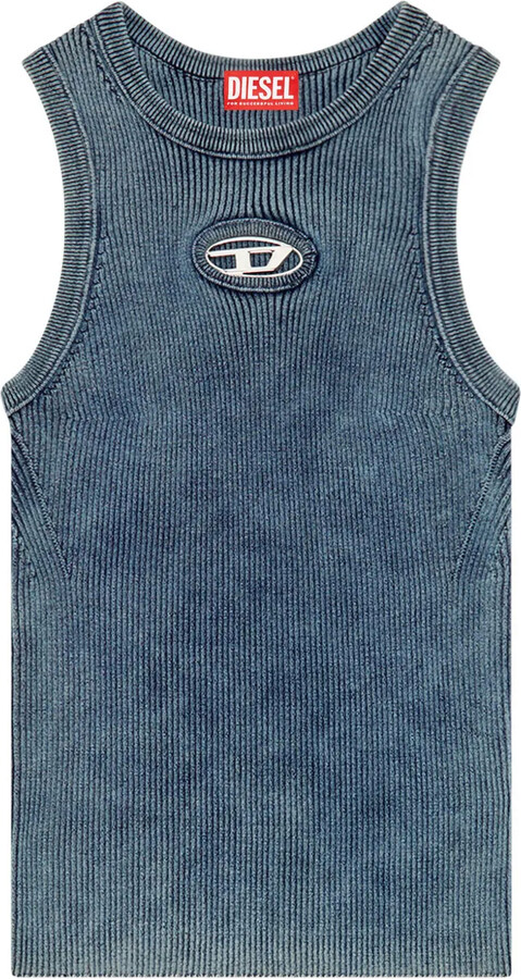 Diesel M-Anchor-A-Sl ribbed cotton tank top