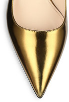 Thumbnail for your product : Prada Shiny Leather Point-Toe Pumps
